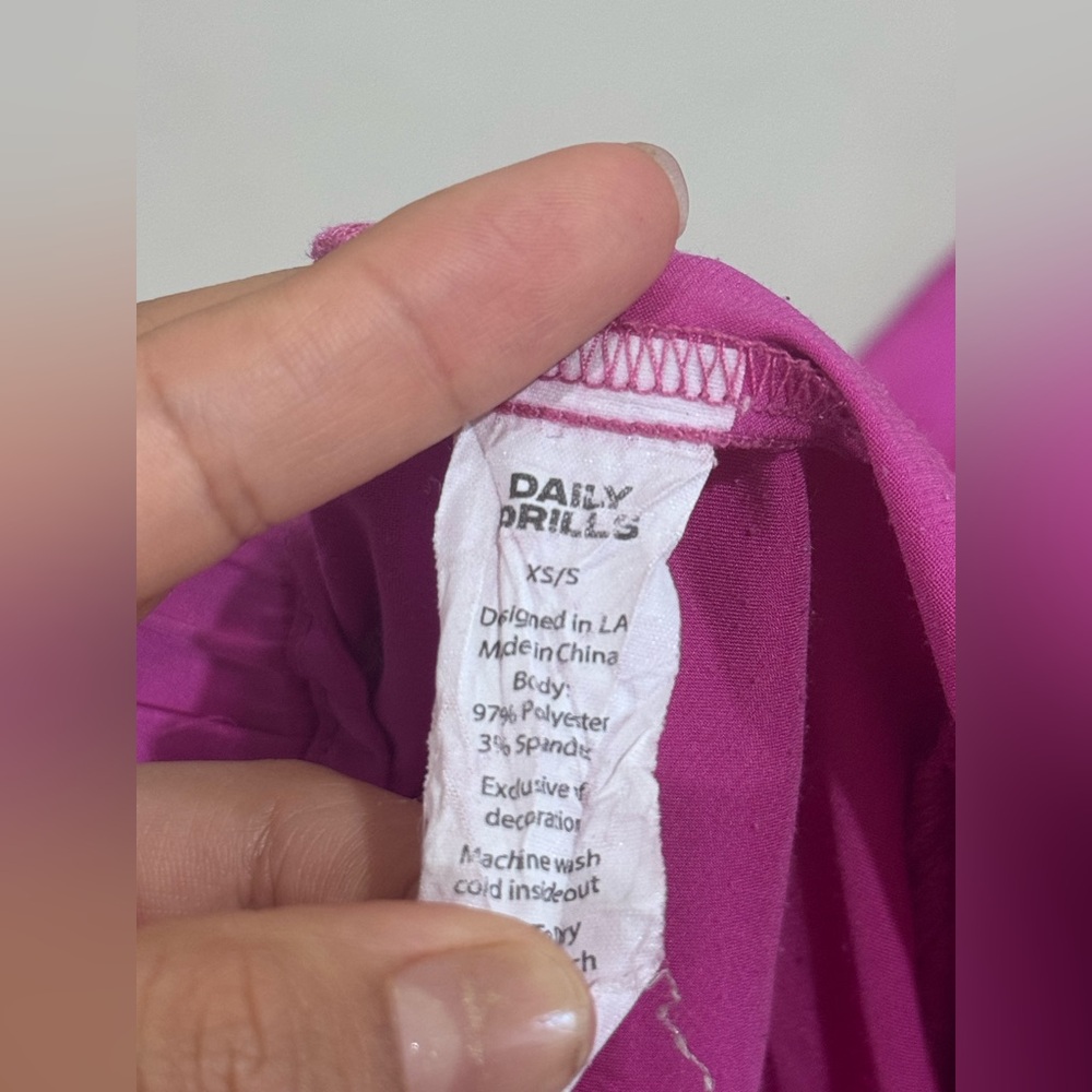 Daily Drills Fuchsia Satin Pants - Picture 5 of 11